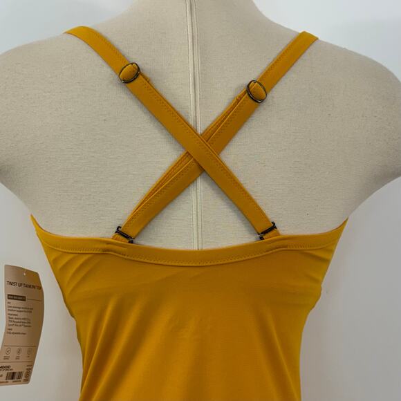 Athleta Twist Up Tankini Swim Top Underwire Yellow 34D/DD NWT - Picture 5 of 9